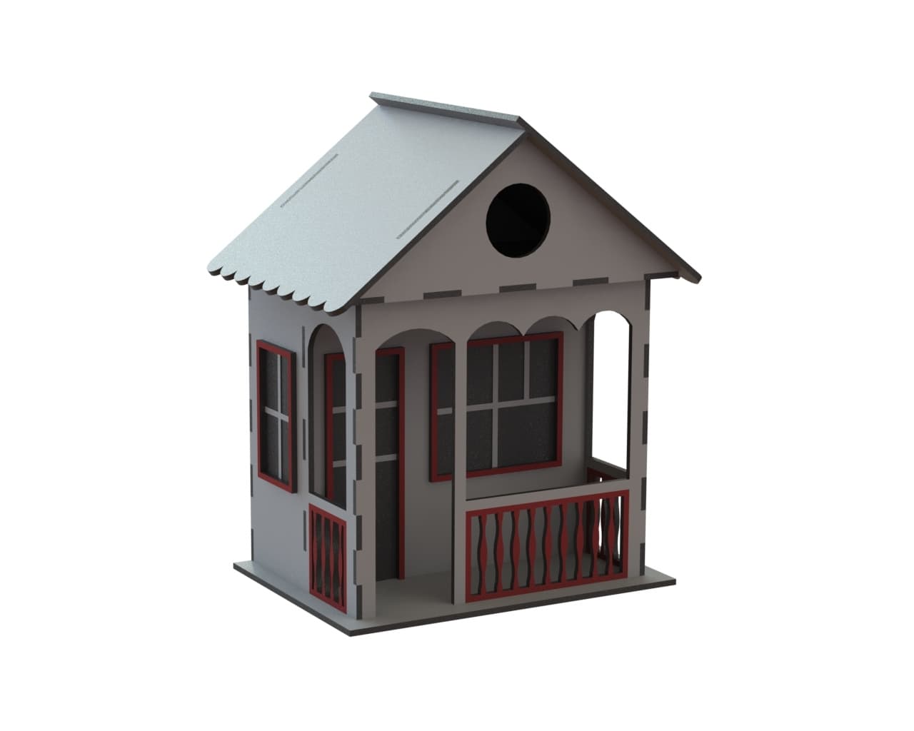 Charming Miniature Birdhouse 3D Laser Cut Vector File