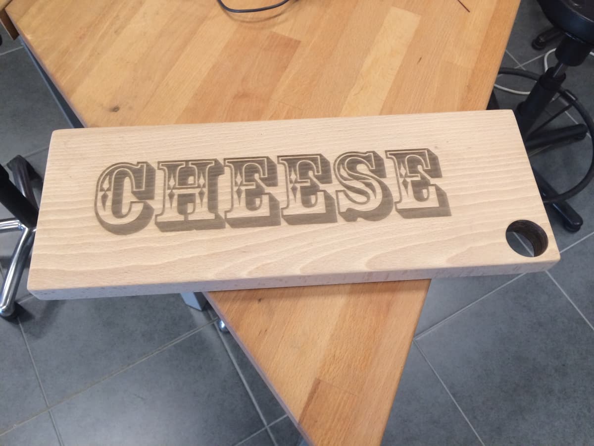 Cheese Serving Board Engraving Design SVG File