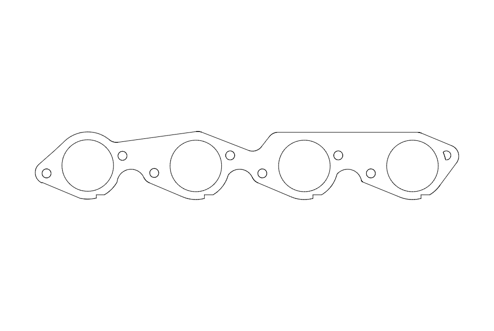 Chevy Big Block Exhaust Flange Vector DXF File