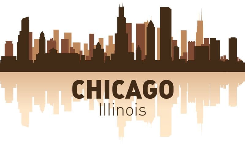 Chicago Skyline Silhouette Vector for Laser Cutting - Free SVG