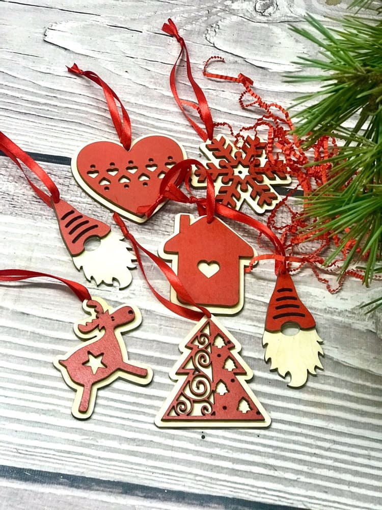 Christmas Ornament Set Laser Cut Vector Files