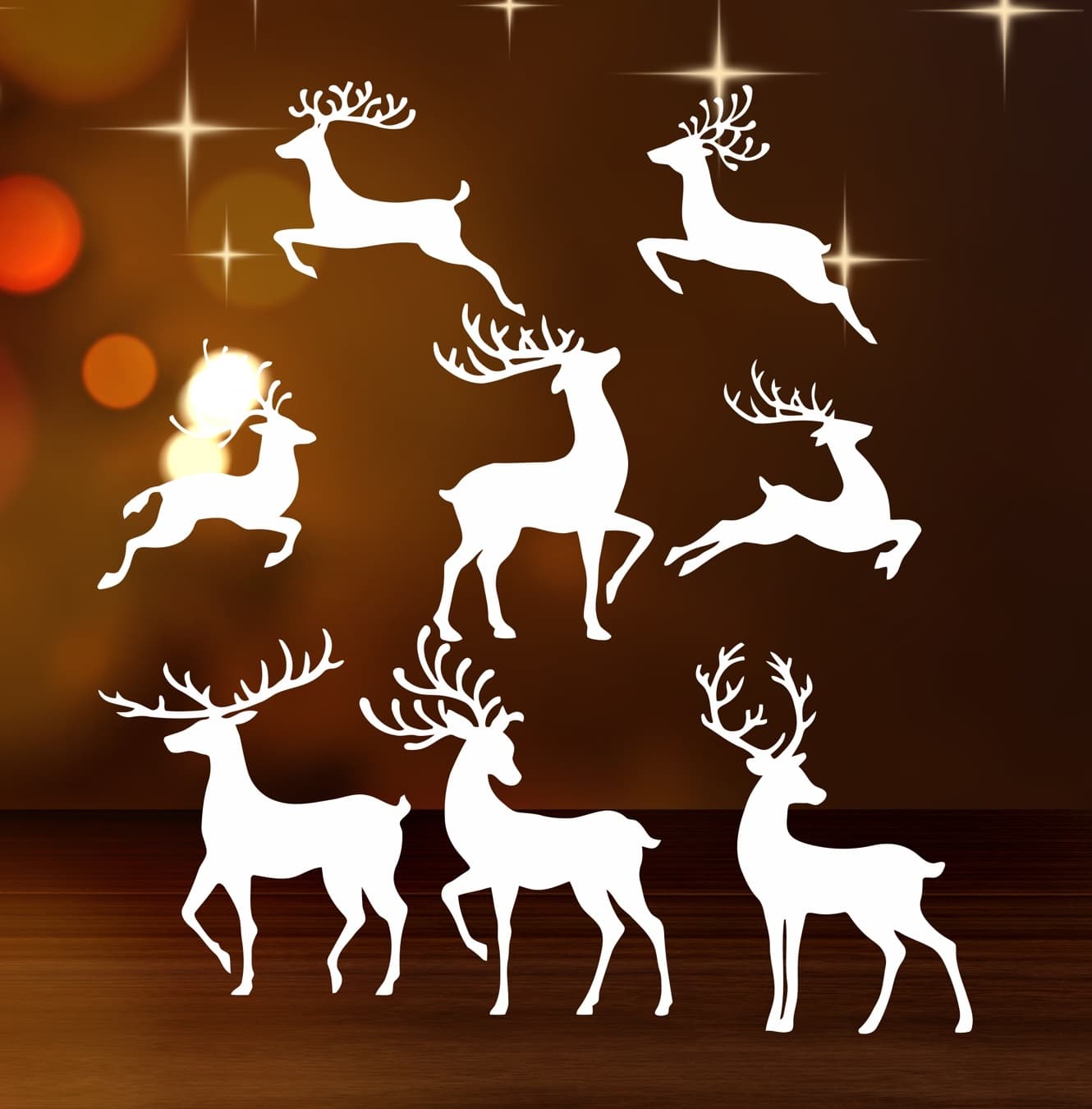 Christmas Reindeer Collection Laser Cut Vector Files