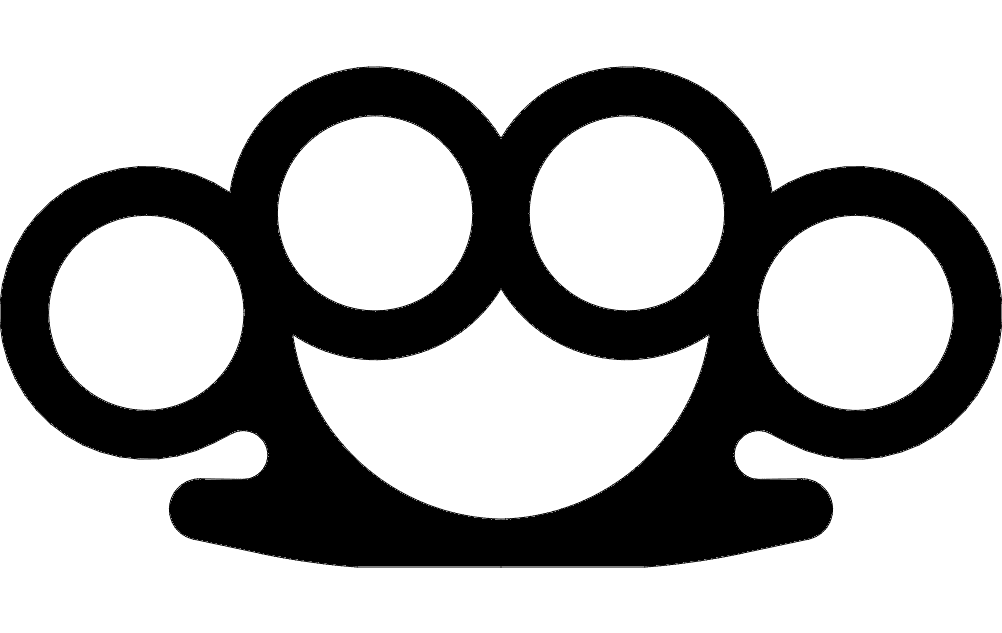 Classic Brass Knuckles Vector File for Laser Cutting DXF
