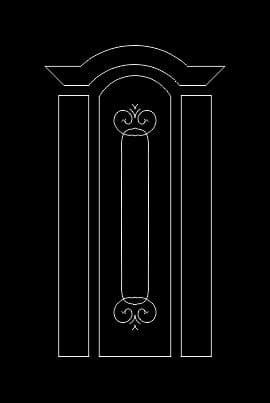Classic Cabinet Door Panel Vector Design DXF File
