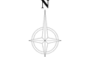 Vector de Rosa de los Vientos con Flecha Norte en Archivo DXF para Corte Láser