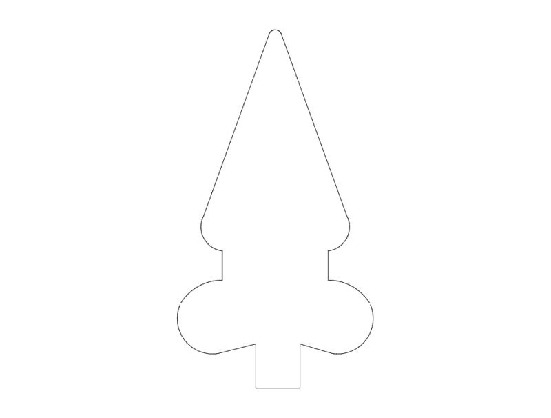 Classic Decorative Finial Vector Design for Laser Cutting DXF