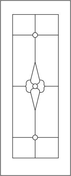 Classic Geometric Door Panel Vector File for Laser Cutting