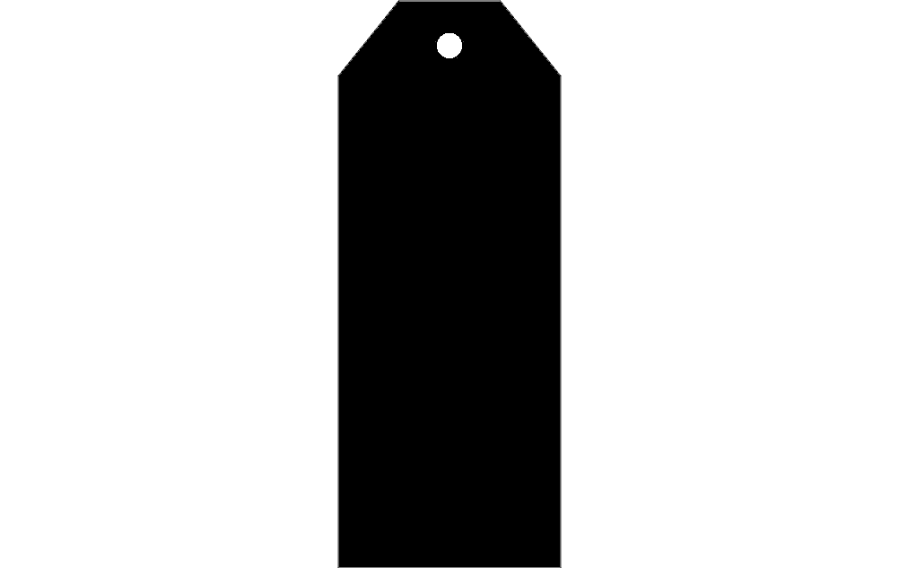 Classic Gift Tag Vector File for Laser Cutting DXF