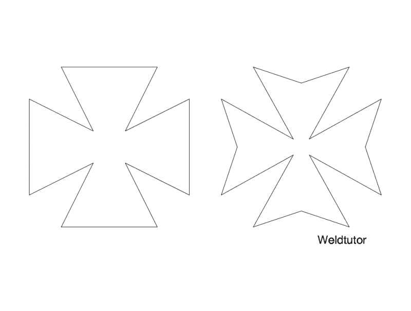 Classic Maltese Cross Designs DXF Vector File