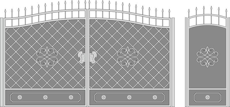Classic Wrought Iron Gate Vector Design for CNC Plasma Cutting