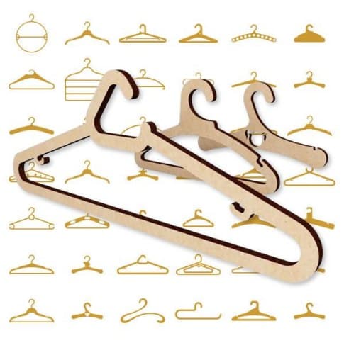 Clothes Hanger Vector Collection for Laser Cutting DXF Files