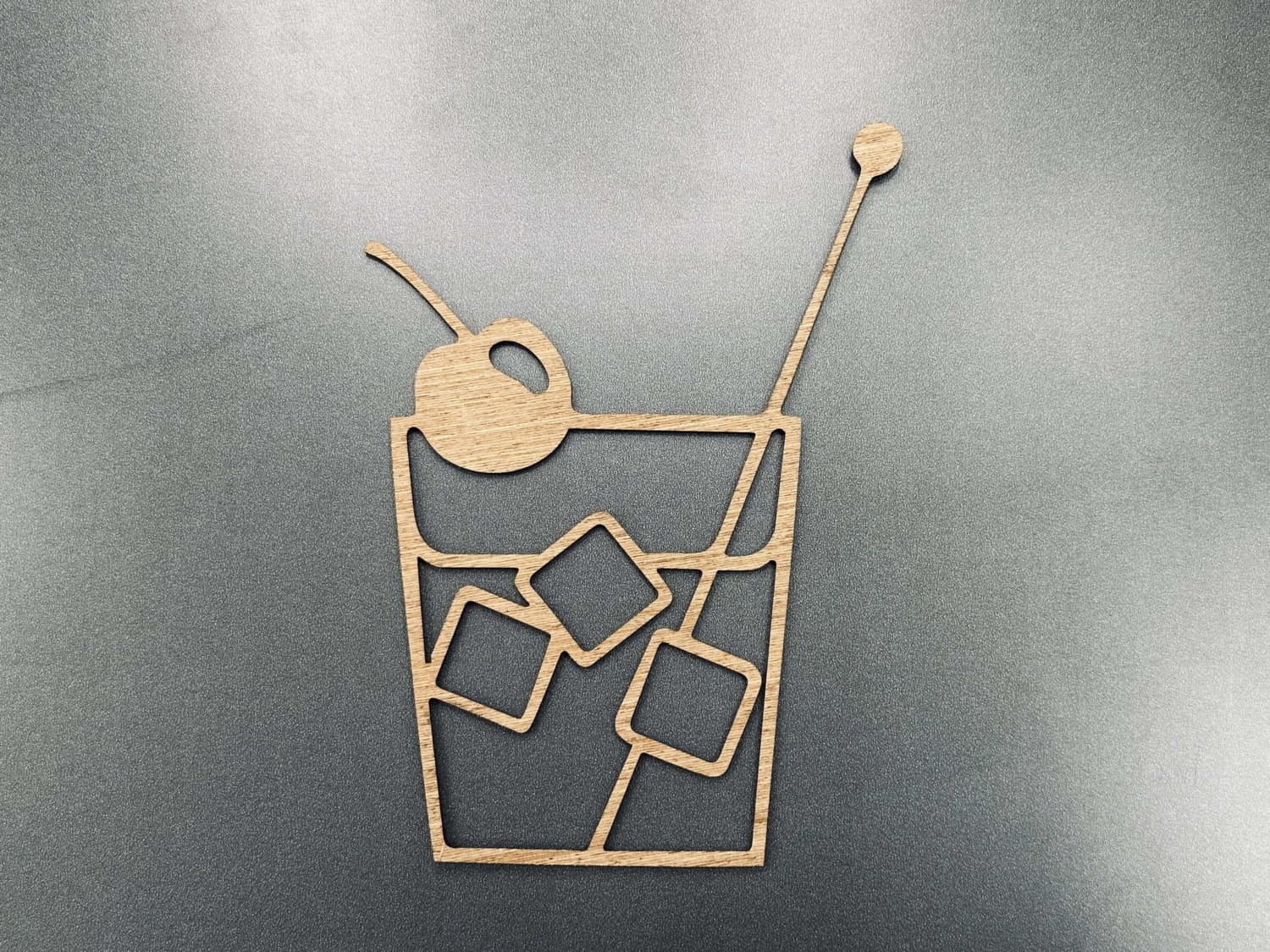 Cocktail Drink Wall Decor Laser Cut Vector File