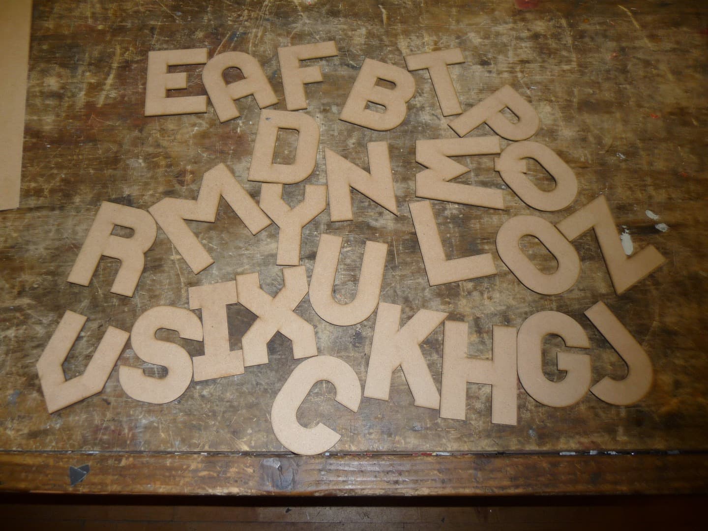 Complete Alphabet Laser Cut Letters DXF Vector File