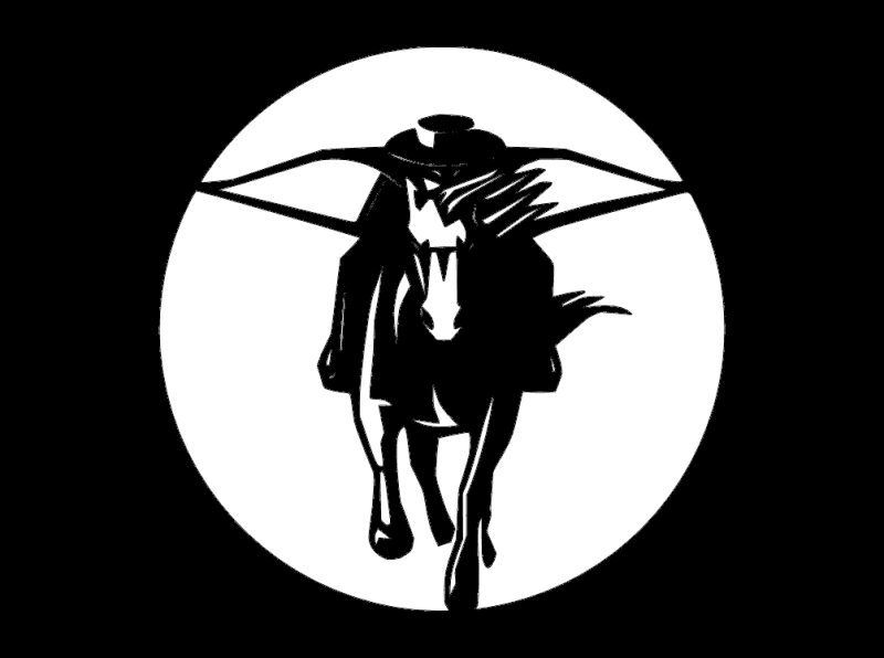 Cowboy Riding Horse Silhouette DXF File for Laser Cutting