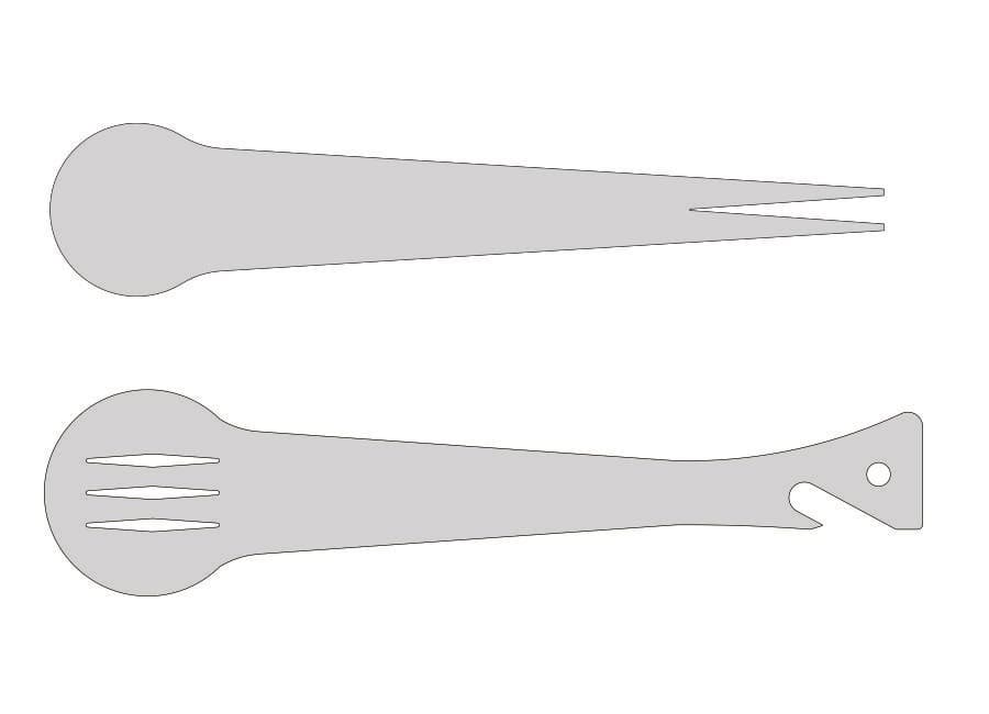 Custom DIY Kitchen Utensils Vector File for Laser Cutting DXF