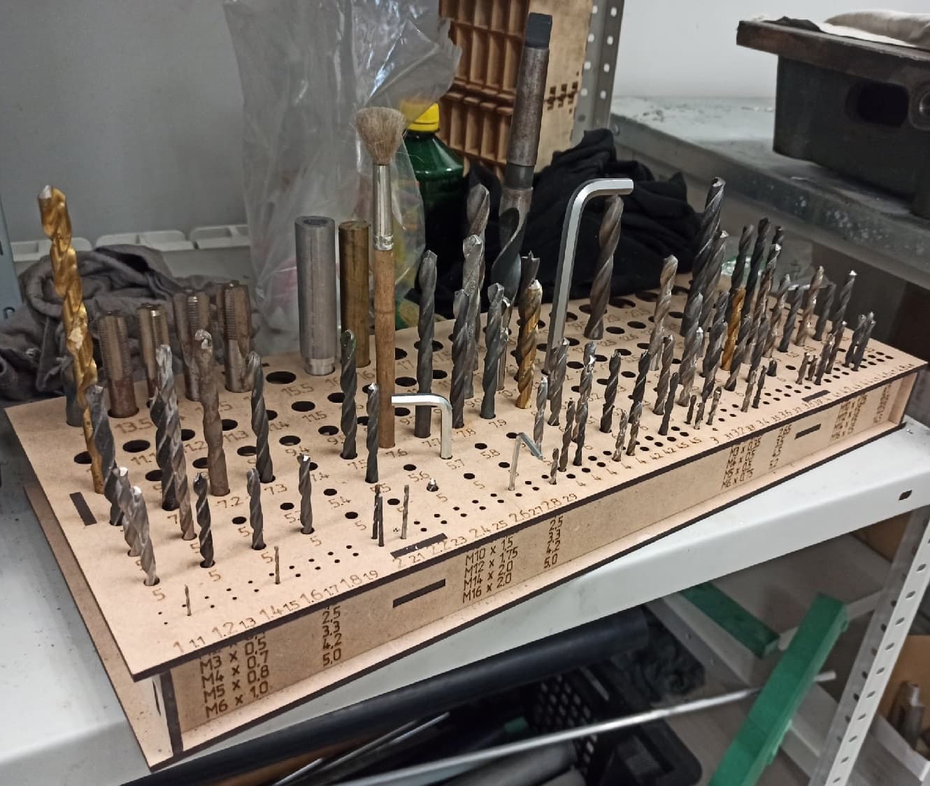 Custom Drill Bit Organizer Stand Laser Cut Vector File