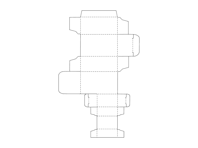 Custom Foldable Gift Box Template Vector DXF File