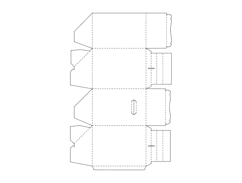 Custom Foldable Gift Box Vector Template DXF File