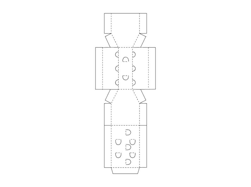 Custom Gift Box Packaging Vector Template DXF File