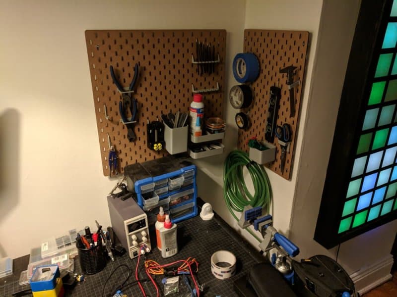 Customizable Pegboard Wall Organizer SVG for Laser Cutting
