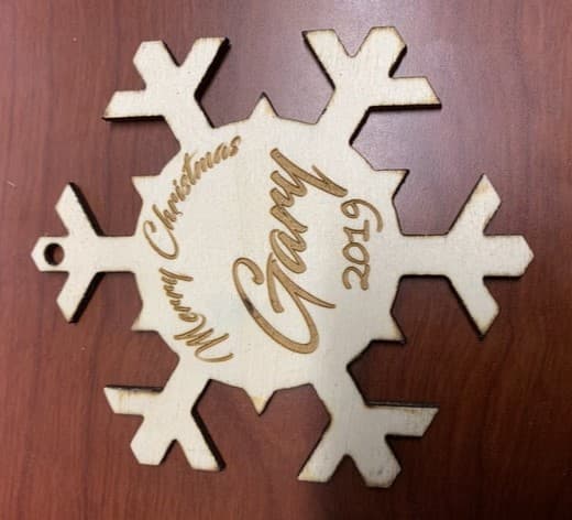 Customizable Snowflake Christmas Ornament Vector File