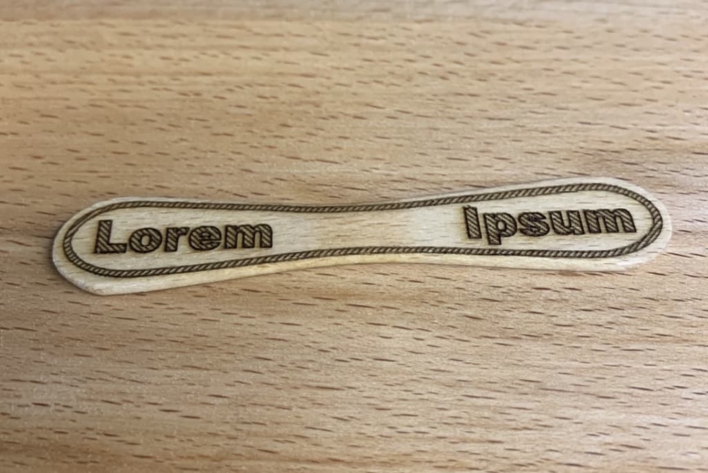 Customizable Wooden Popsicle Stick Template SVG for Laser Cutting