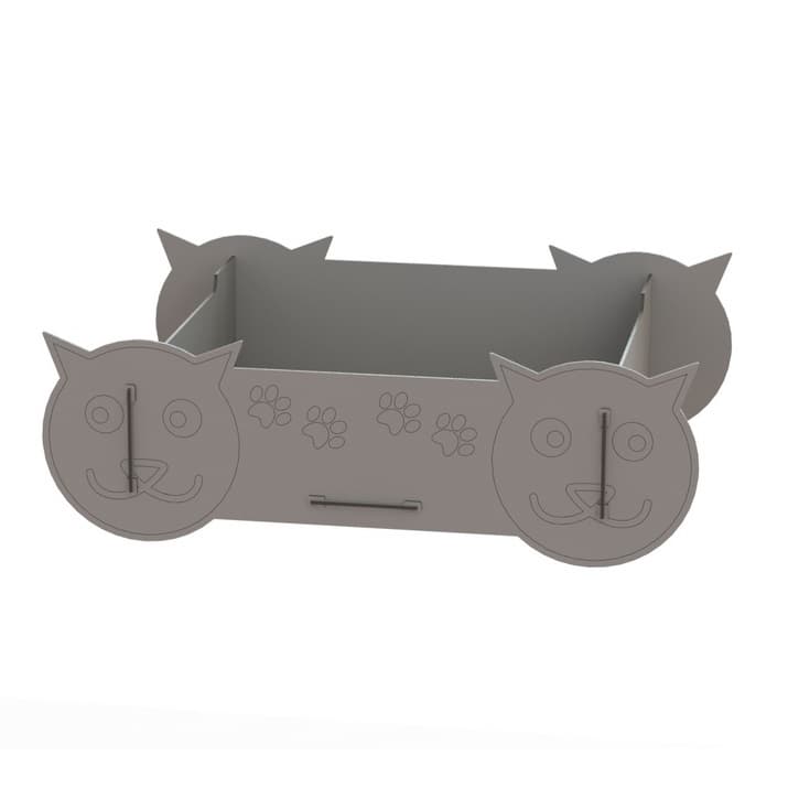 Cute Cat Bed Laser Cut Project - Free Vector Plan