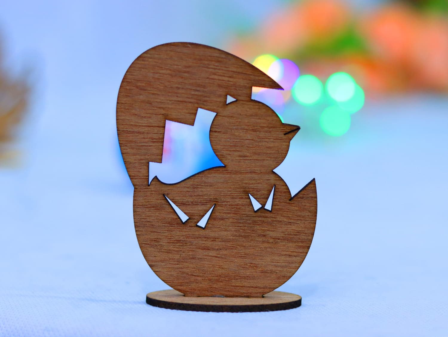 Cute Chick in Egg Easter Decoration Vector File