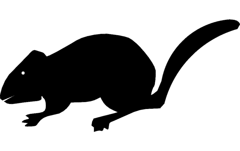 Cute Chipmunk Silhouette DXF Vector File for Laser Cutting