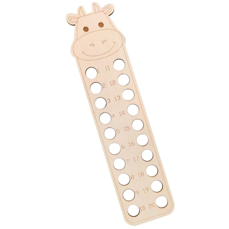 Cute Cow Embroidery Floss Organizer Vector File for Laser Cutting