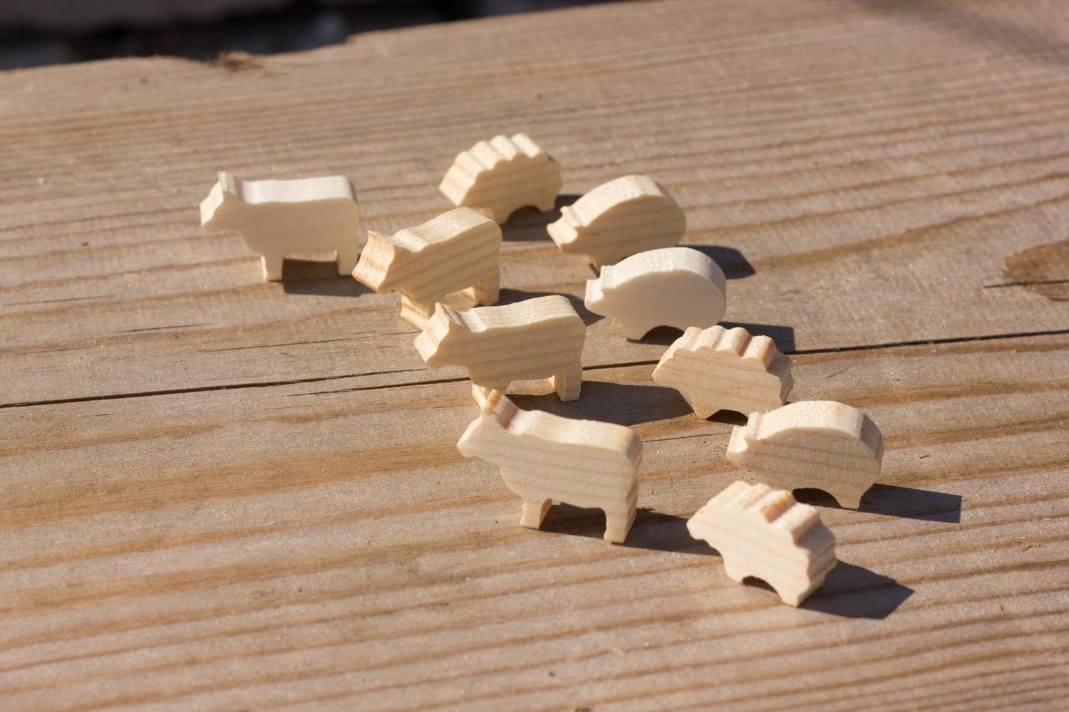 Cute Farm Animal Figures Laser Cut Vector File
