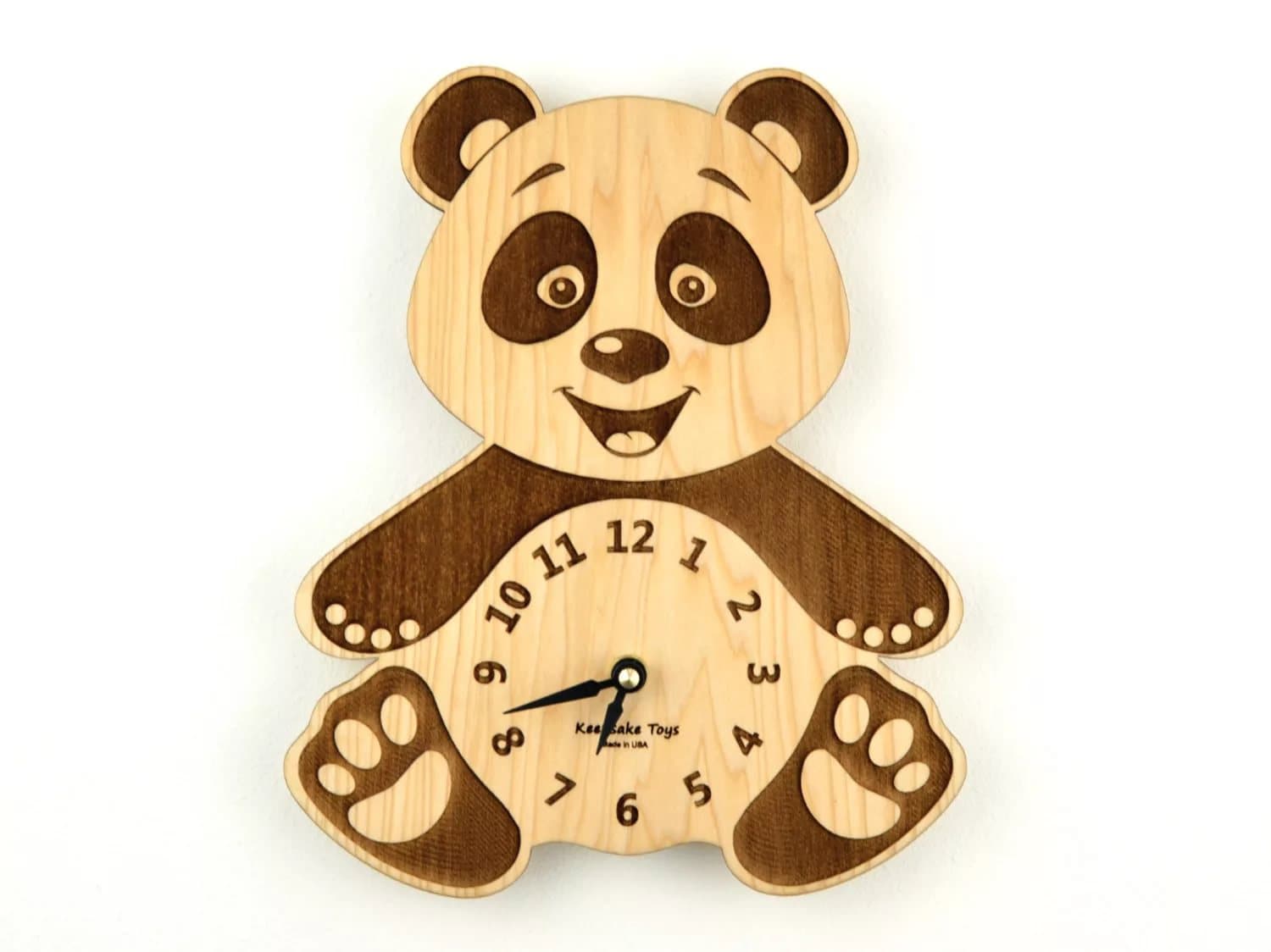 Cute Panda Wall Clock Laser Cut Vector File