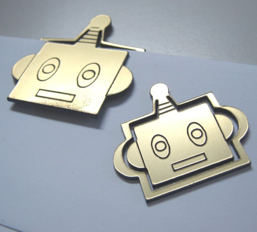 Cute Robot Head Paper Clip Vector Design for Laser Cutting