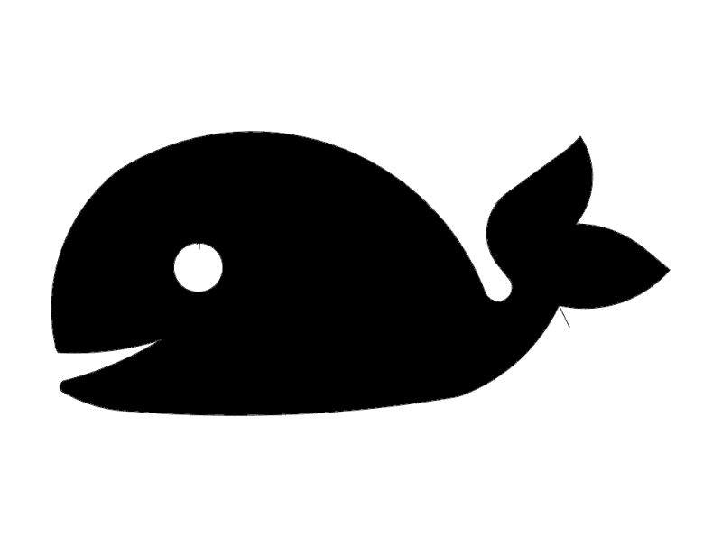 Cute Whale Silhouette Vector - Free DXF File for Laser Cutting
