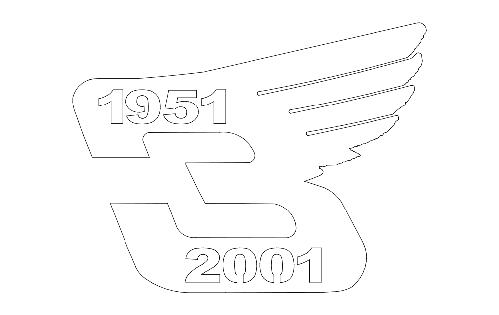 Dale Earnhardt Winged Logo Vector DXF File for Laser Cutting