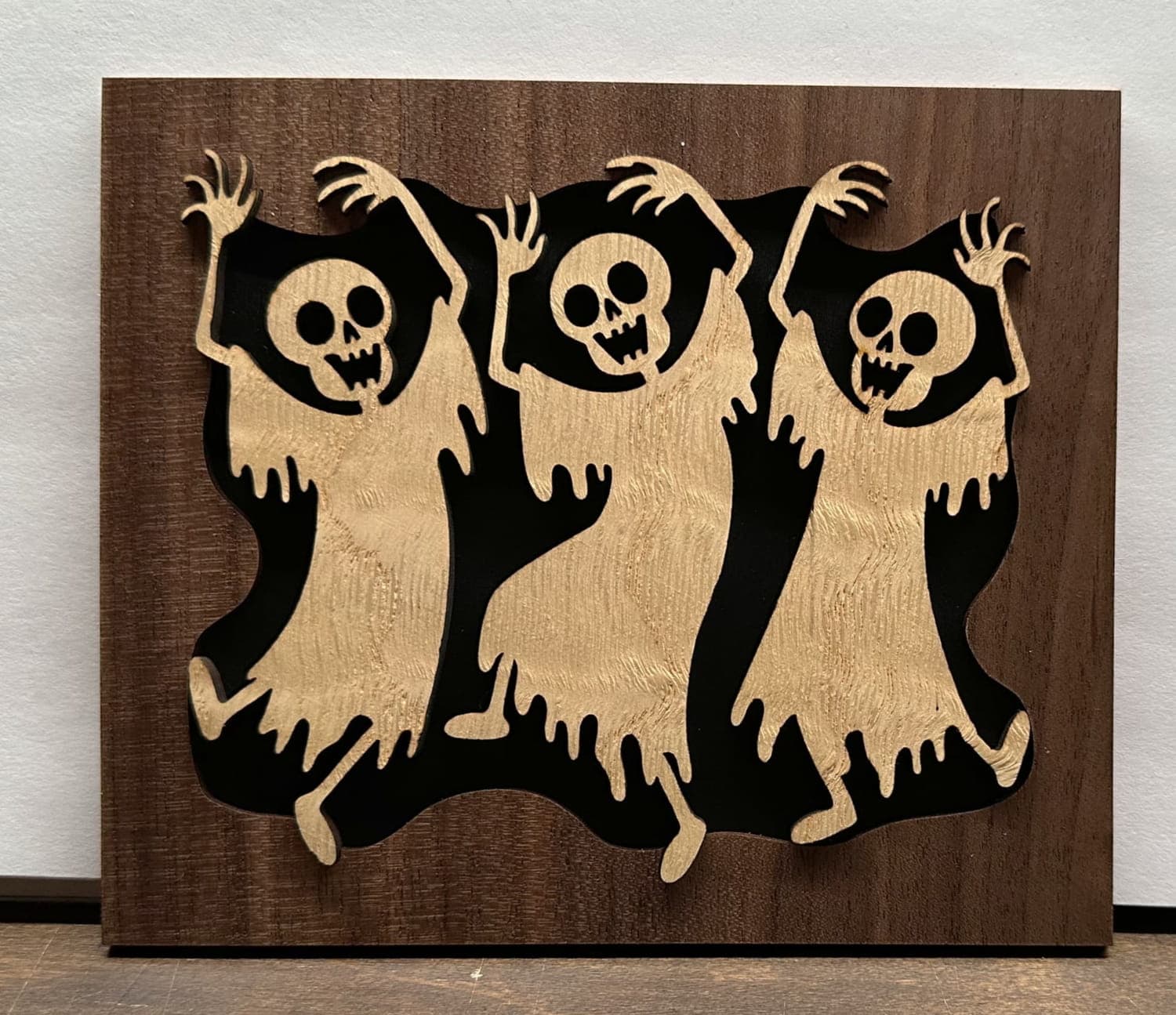 Dancing Skeletons Halloween Wall Art Vector SVG File