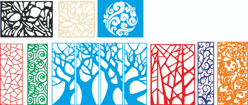 Decorative CNC Laser Cut Panel Collection Vector Files