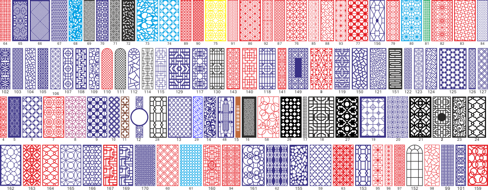 Decorative Jali Screen Panels Collection - Laser Cut Vector Files