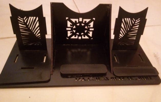 Decorative Multi-Device Phone Stand Laser Cut File