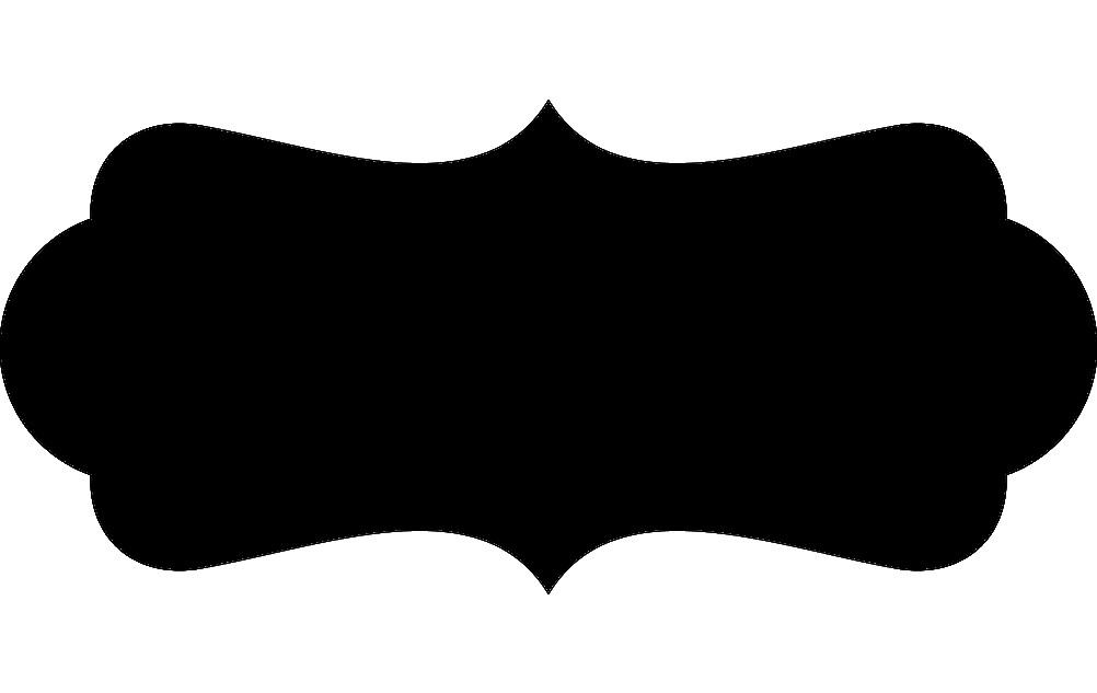 Decorative Ornate Label Frame Vector DXF