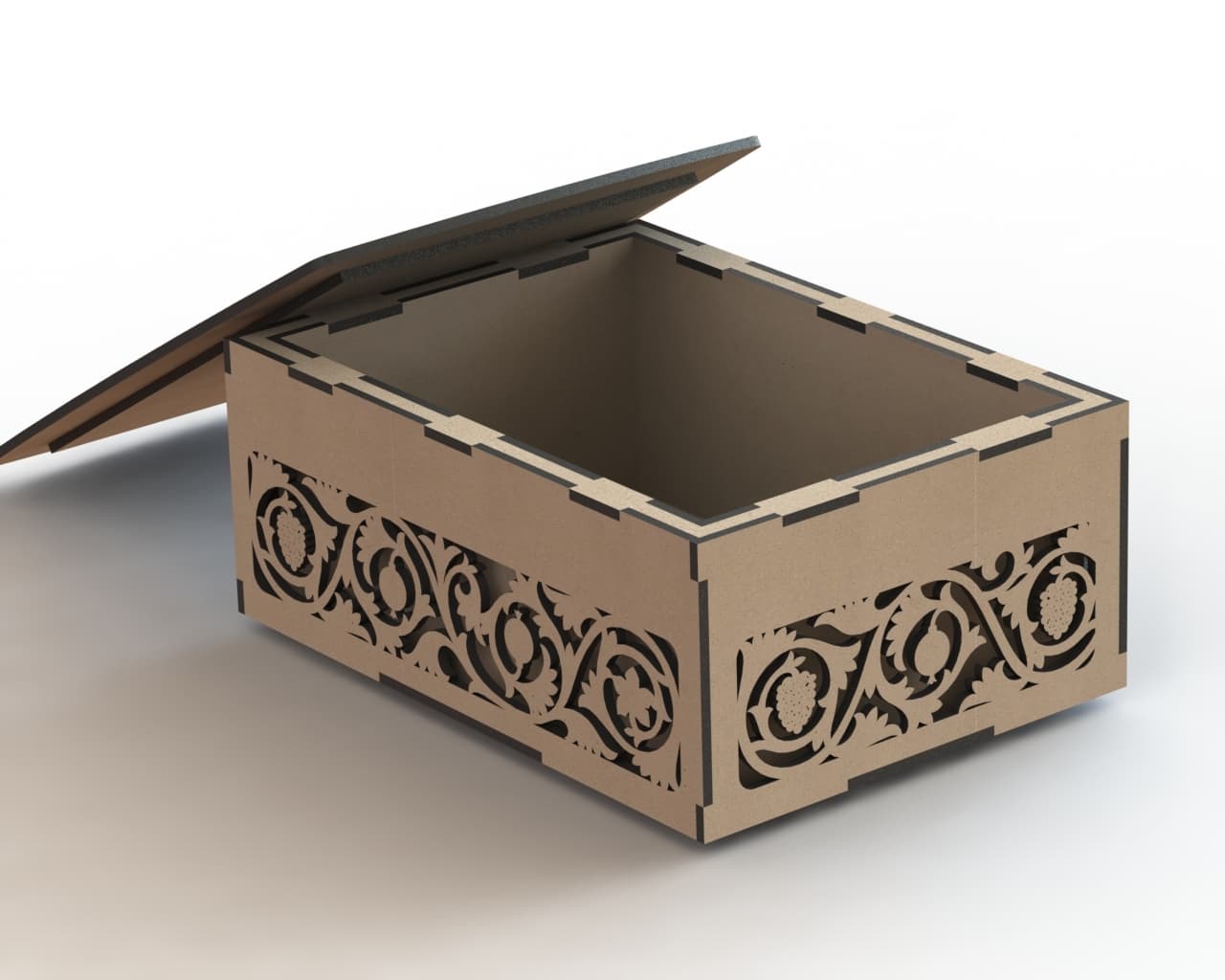 Decorative Ornate Storage Box Laser Cut Vector File