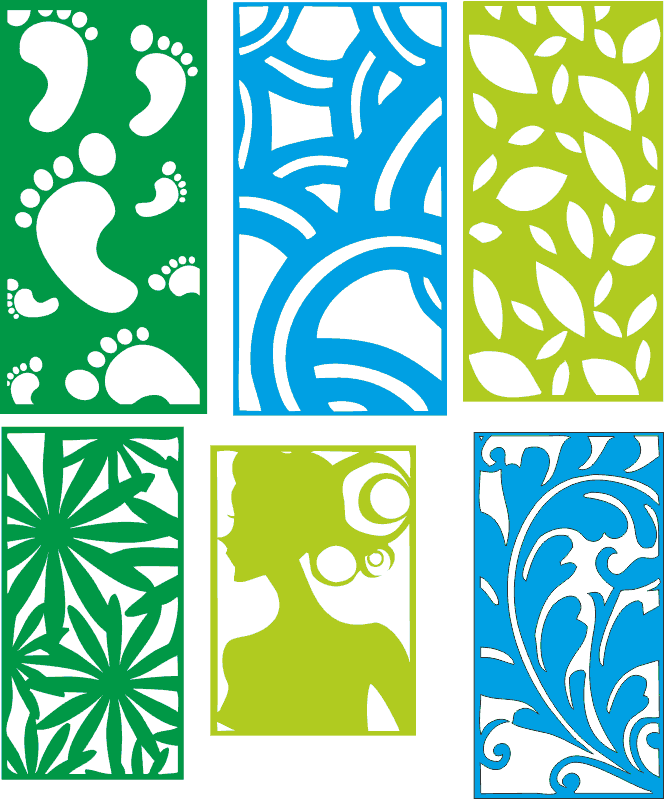 Decorative Room Divider Panels Laser Cut Vector Files