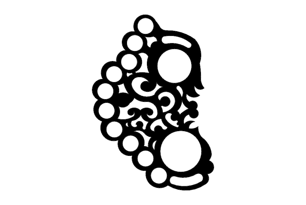 Decorative Swirl Pattern Vector DXF File for Laser Cutting