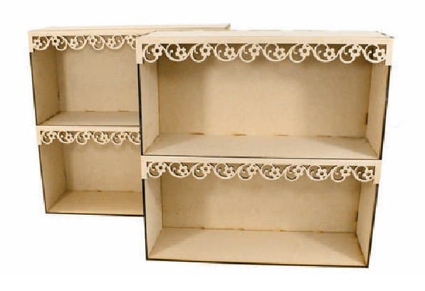 Decorative Two-Tier Shelf Laser Cut Vector File