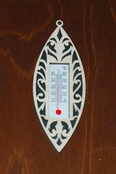 Decorative Wall Thermometer Case Laser Cut Vector File