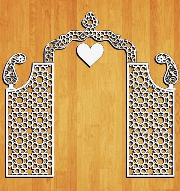 Decorative Wedding Arch Screen Laser Cut Vector File