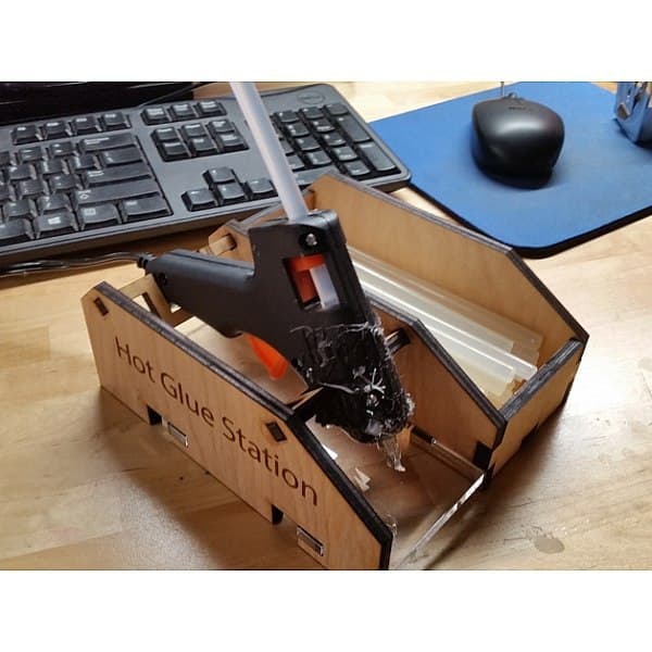 Desktop Hot Glue Gun Station Laser Cut Vector File