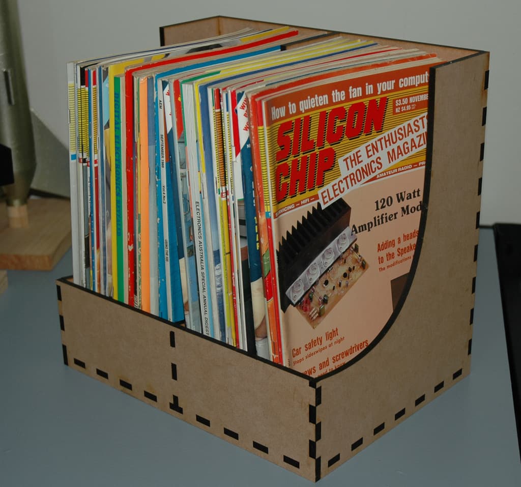 Desktop Magazine Holder Laser Cut Vector File