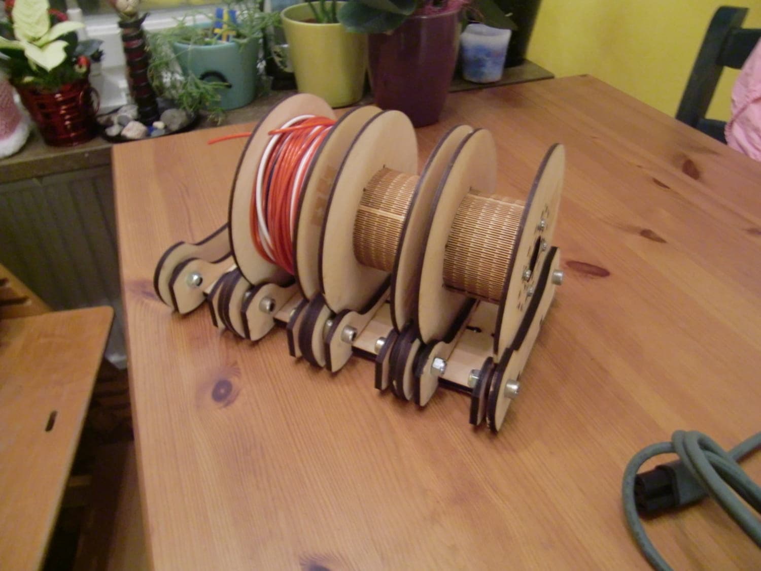 DIY 3D Filament Spool Holder Laser Cut DXF File
