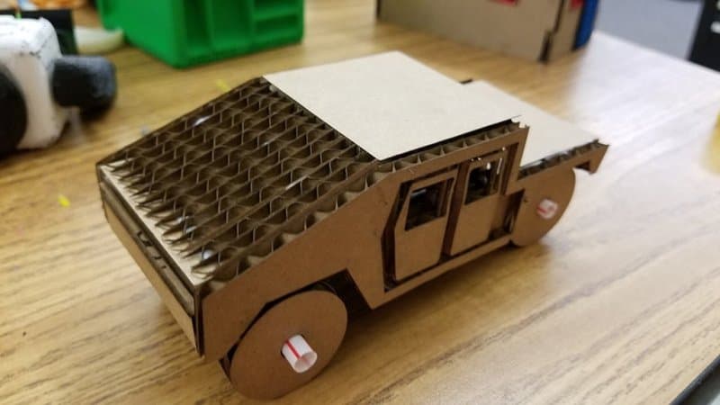 DIY Cardboard Hummer Truck Laser Cut Vector File